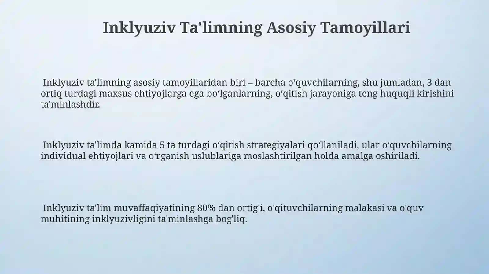 Inklyuziv ta'lim nuqtayinazarivata'limiy konsepsiyasifatida 3