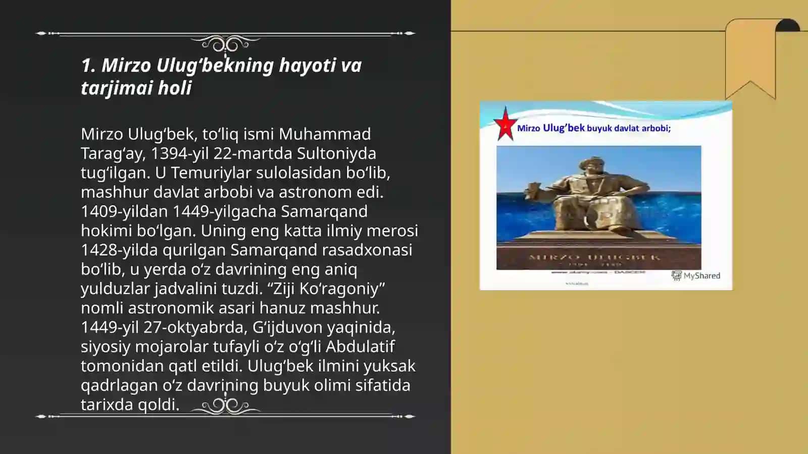 Mirzo Ulugʻbek - Davlat arbobi va buyuk olim 3