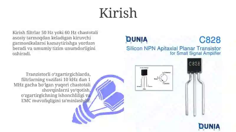 O‘zgaruvchan tok filtrlari va ularning tranzistorli o‘zgartkichlarda qo‘llanilishi 3