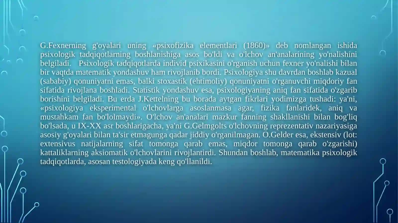 PSIXOLOGIK O’LCHOV 3