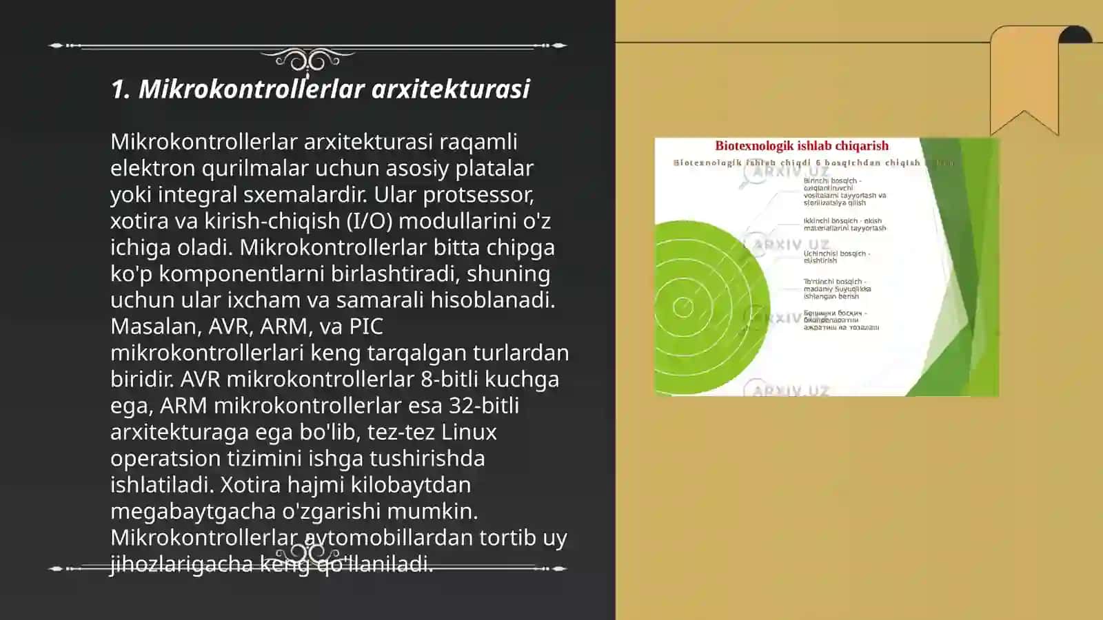O'rnatilgan tizimlarda qo'llaniladigan protsessorlar 3