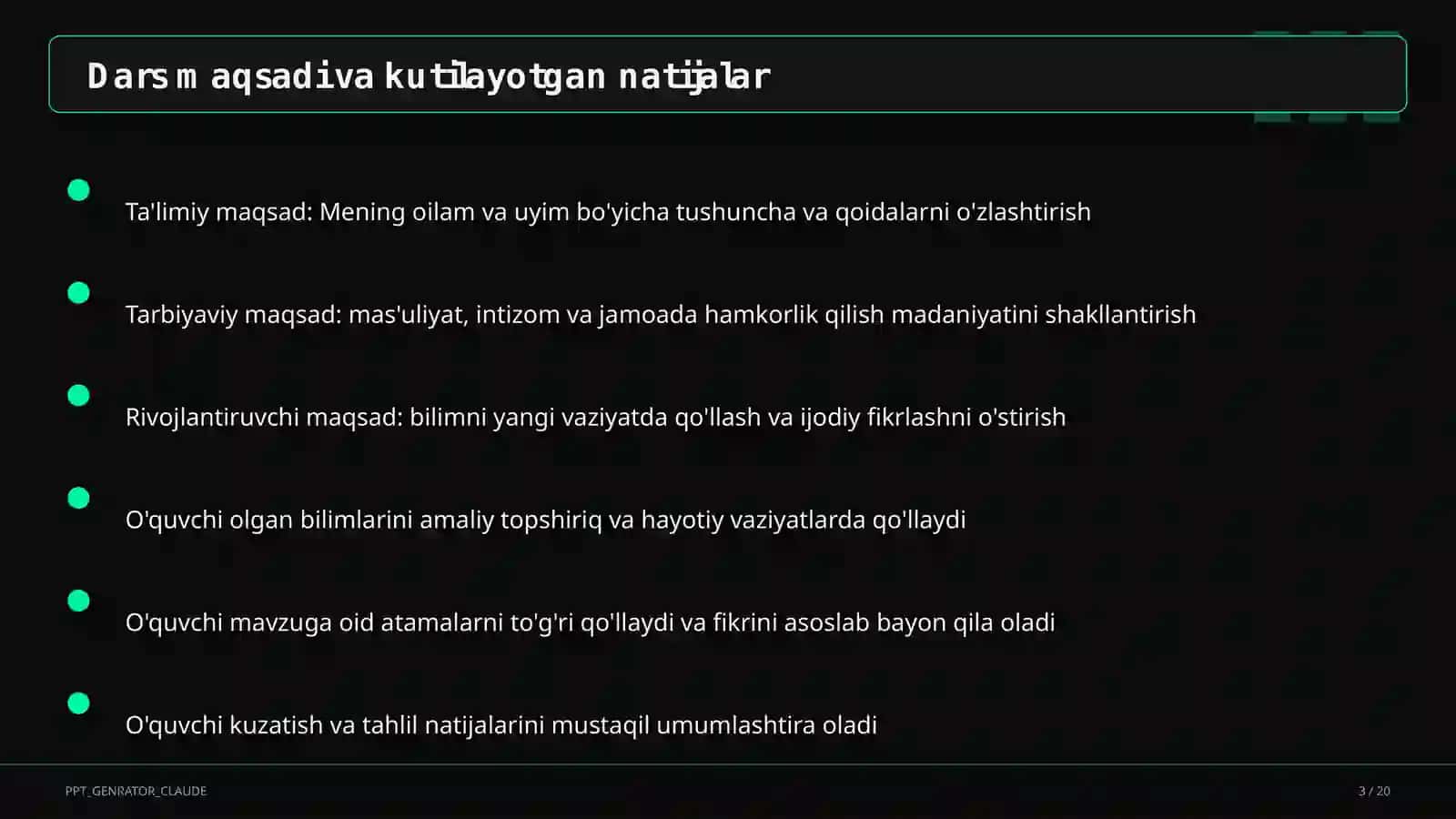 Boshlang'ich sinf: Tabiatshunoslik (1–4) 3