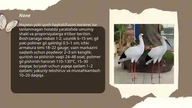 Hayvon yoki qushning haykalchasini yaratish 3