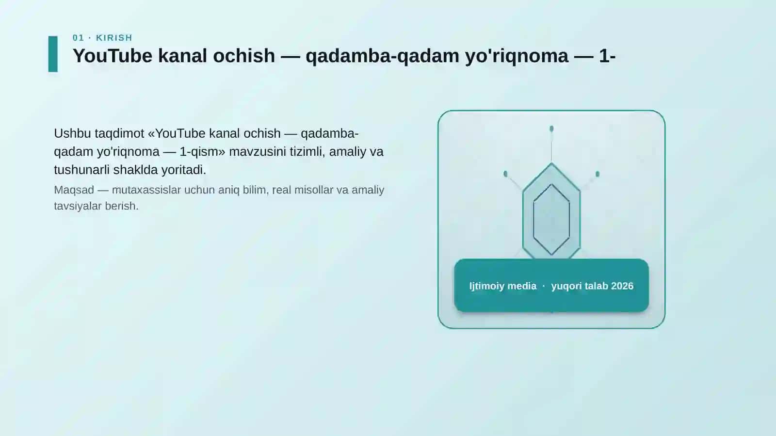 YouTube kanal ochish — qadamba-qadam yo'riqnoma — 1-qism 3