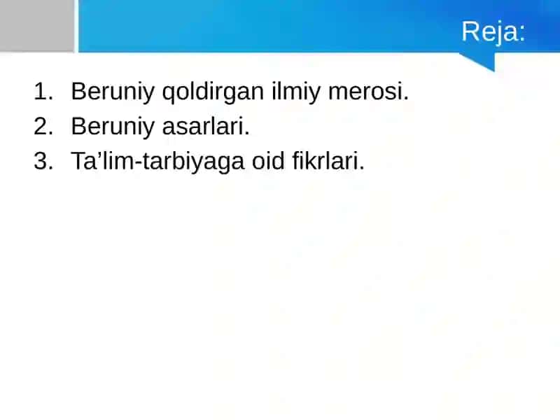 Abu Rayxon Beruniyning ilmiy merosi va uning pedagogika fan taraqqiyotidagi o’rni 3