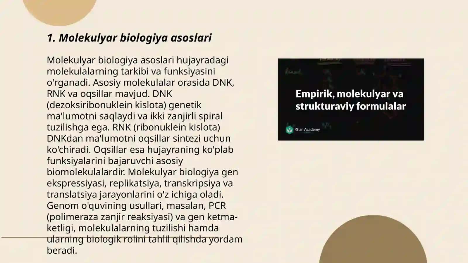Nasillik quwiwshiliqtiñ molekulyar tiykarlari 3