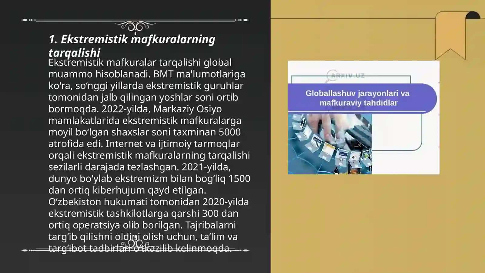Oʻzbekistonda huruj qilayotgan mafkuraviy taxdidlar va turkari 3