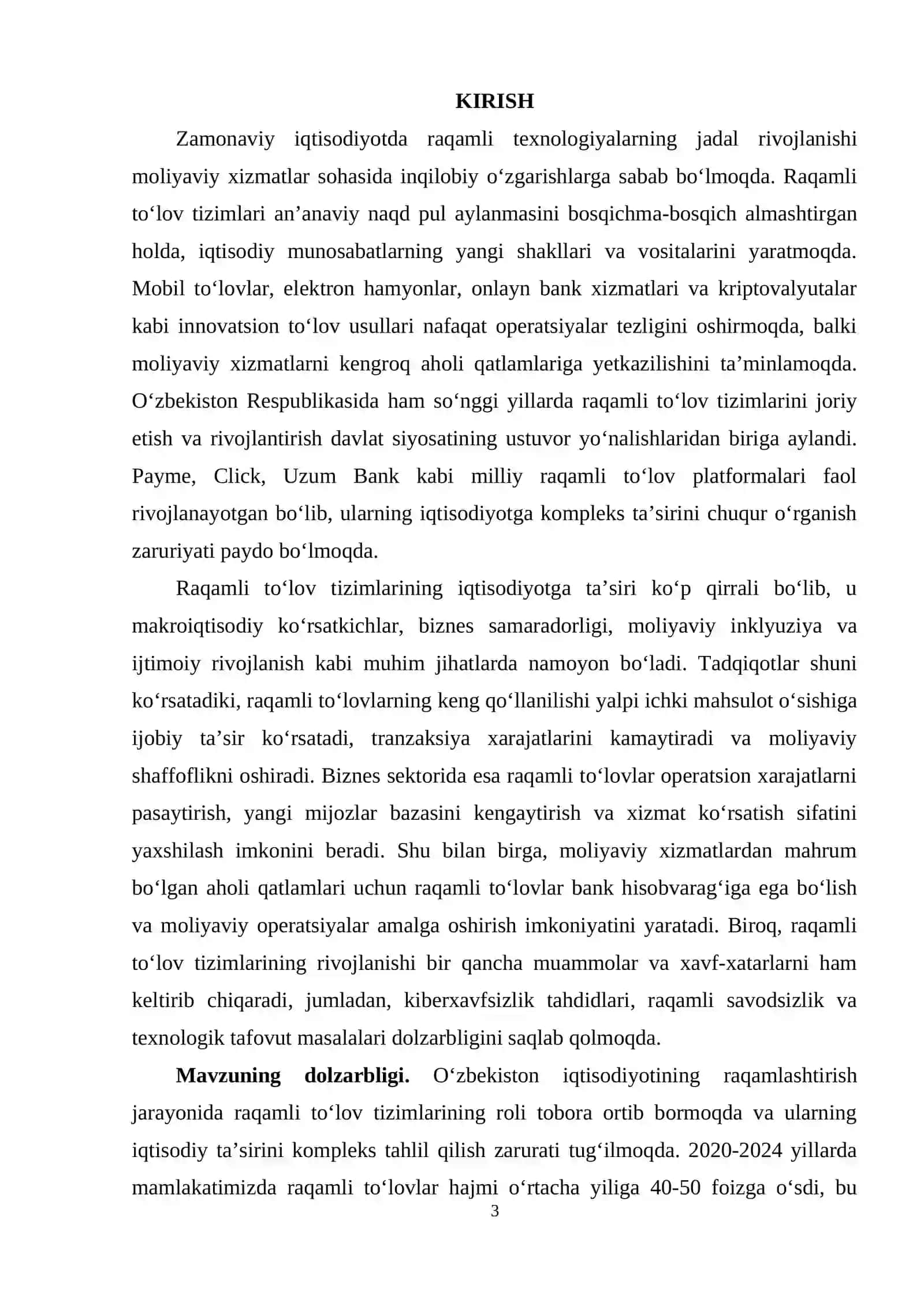 RAQAMLI TO‘LOV TIZIMINING IQTISODIYOTGA TA’SIRI 3