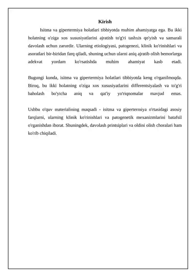 Isitma va gipertermiya holatlari 3