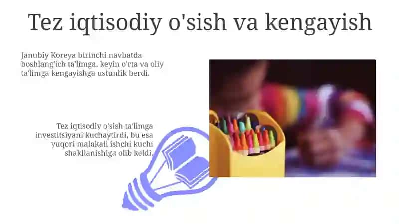 Koreya Respublikasi ta’lim tizimining rivojlanishi 3