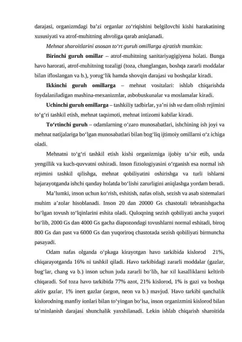 Ishlab chiqarish jarayonida sanitariya-giginiya va texnik xavfsizlik qonun qoidalardan foydalanish usullari 3