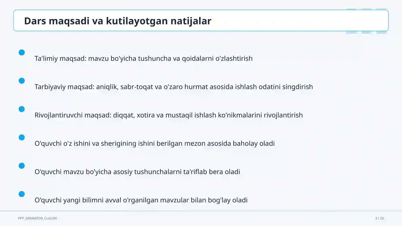 Texnologiya xonasida xavfsizlik qoidalari (5-sinf) 3