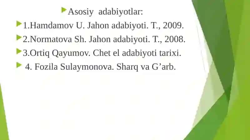 Klassitsizm va ma'rifatchilik adabiyoti 3