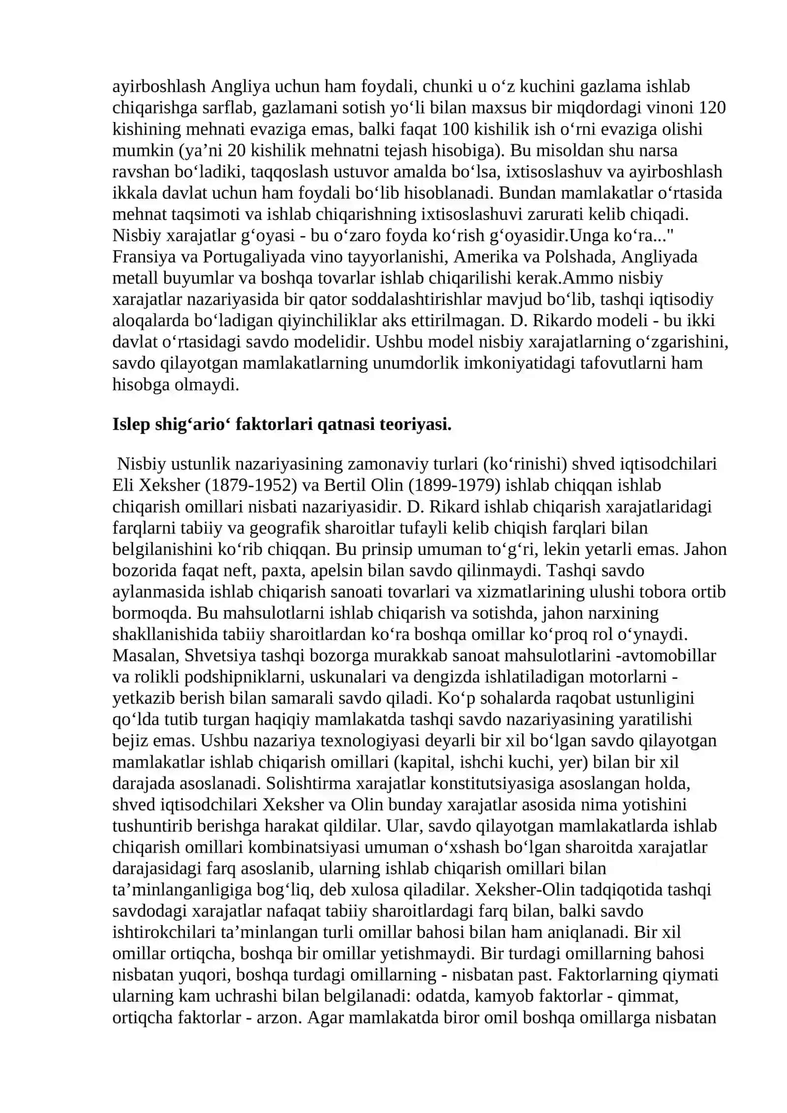 Xalqaro savdo to'g'risidagi iqtisodiy ta'limotlar 3