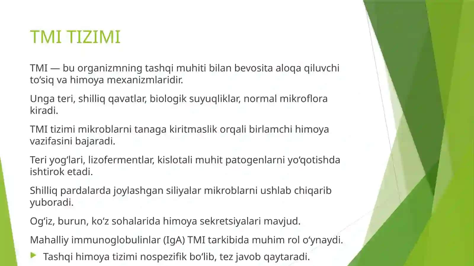 TMI va HLM-tizimi Sitokinlar,Interferon 3