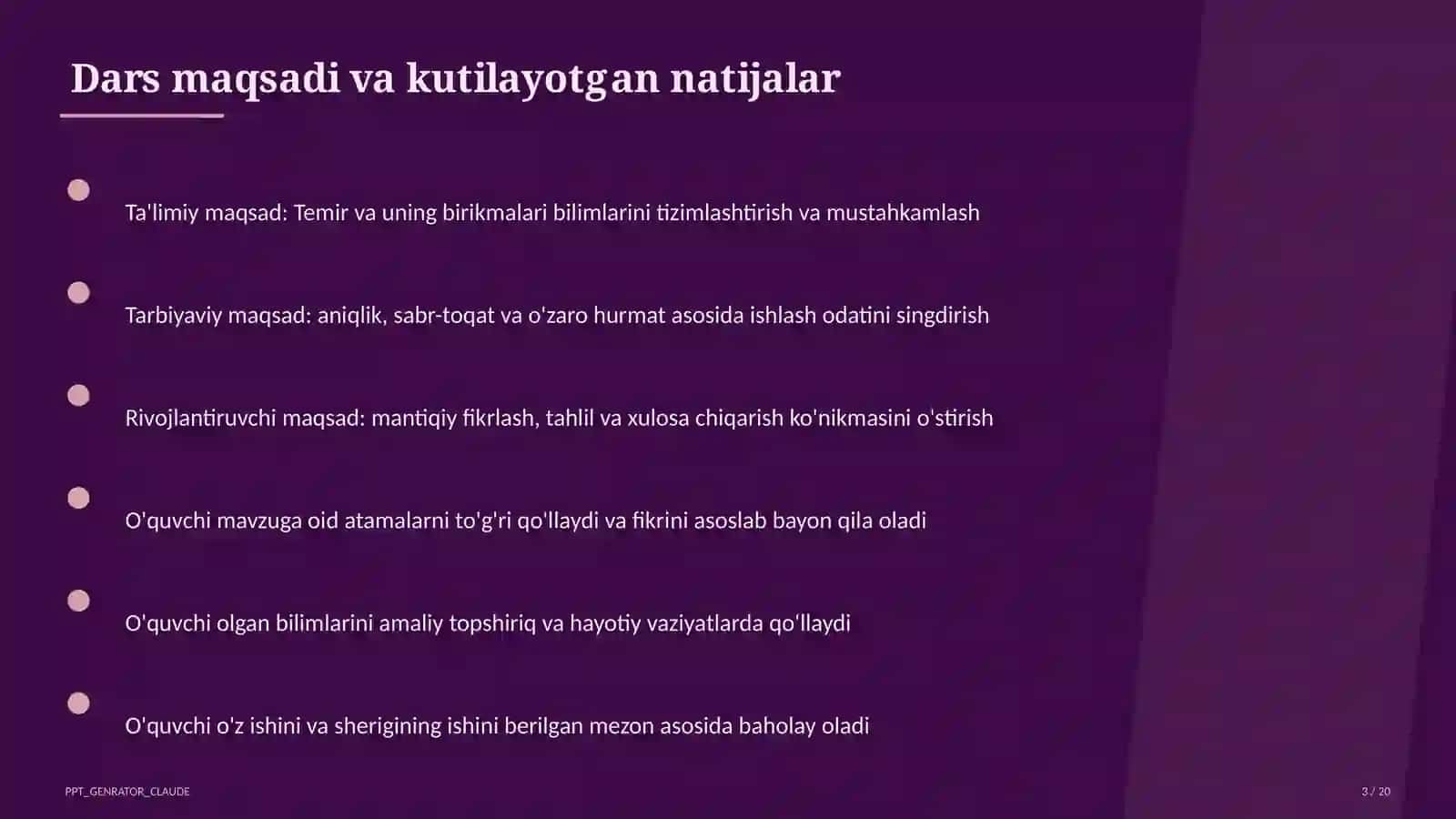 Temir va uning birikmalari (9-sinf) 3