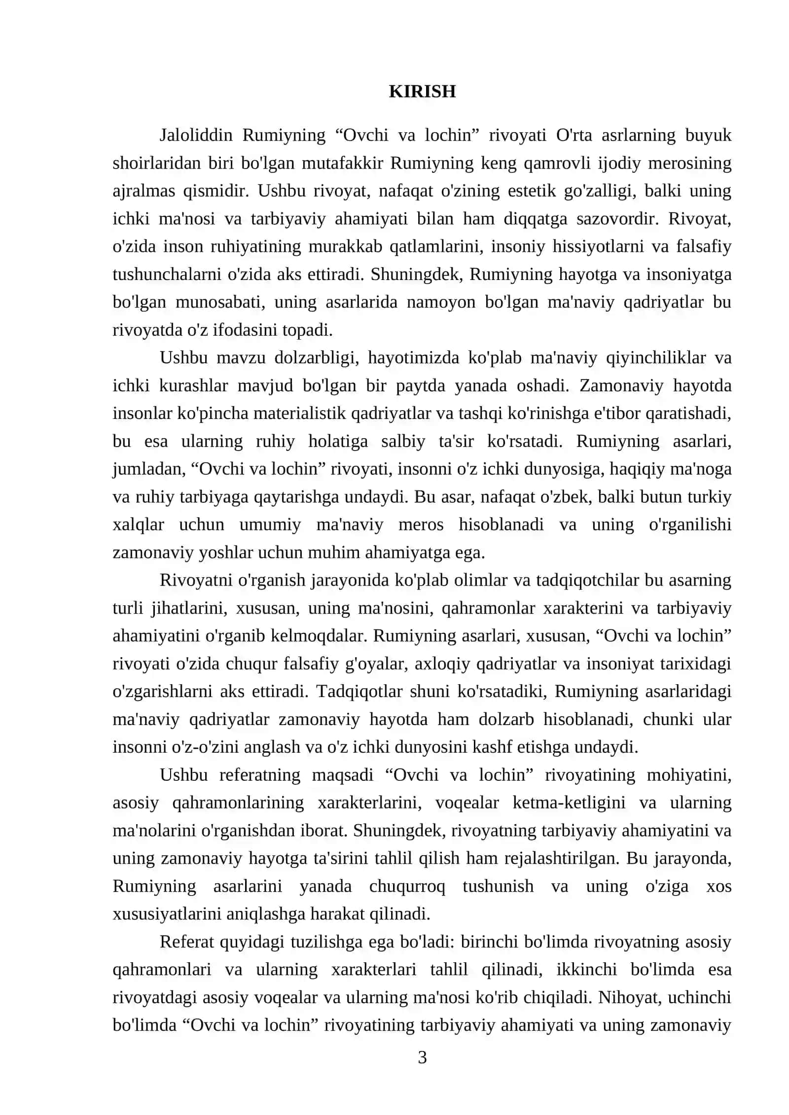 Jaloliddin Rumiyning “Ovchi va lochin” rivoyatining mohiyati va uning tarbiyaviy ahamiyati 3