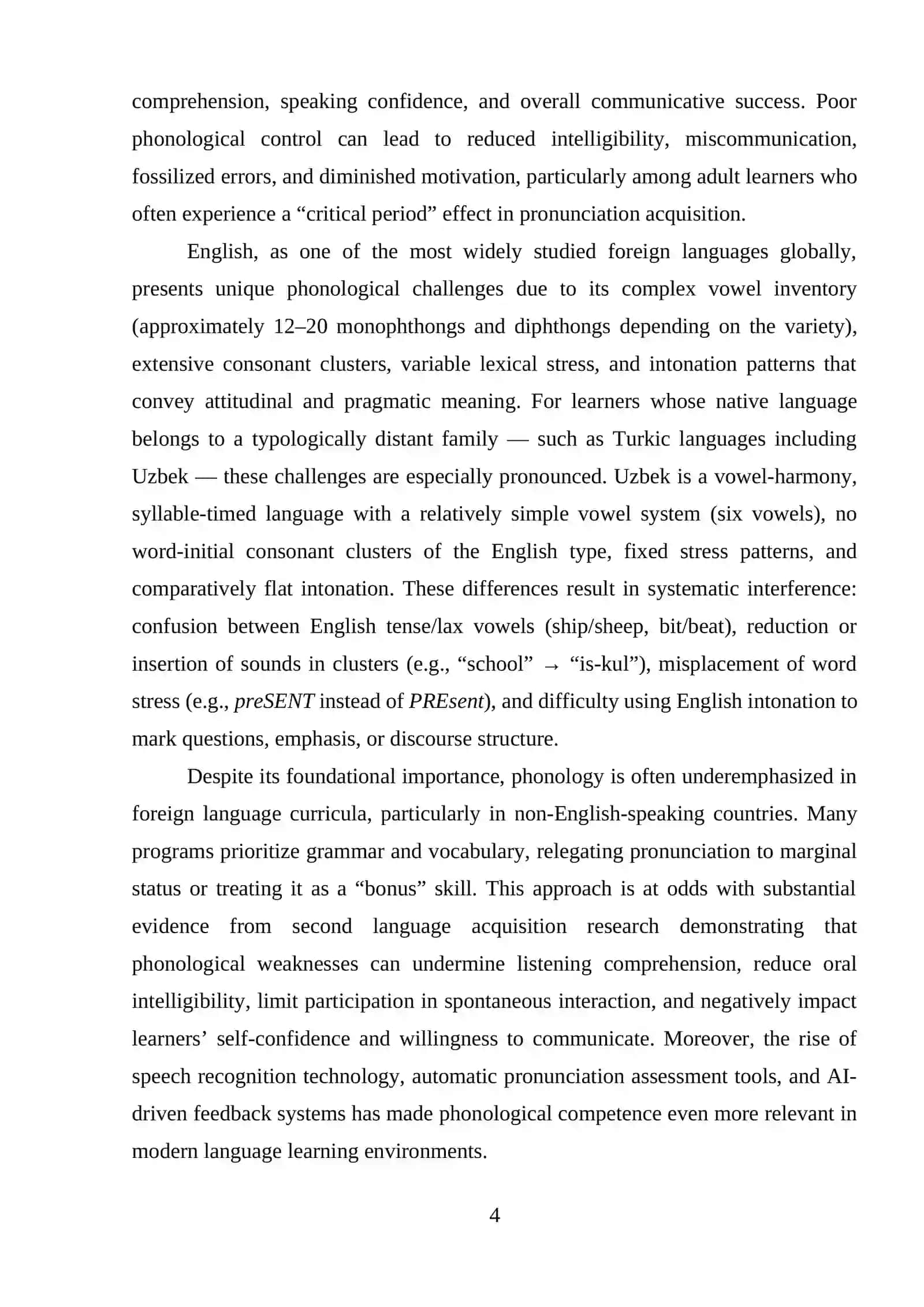 Phonology and its role in learning foreign language 3