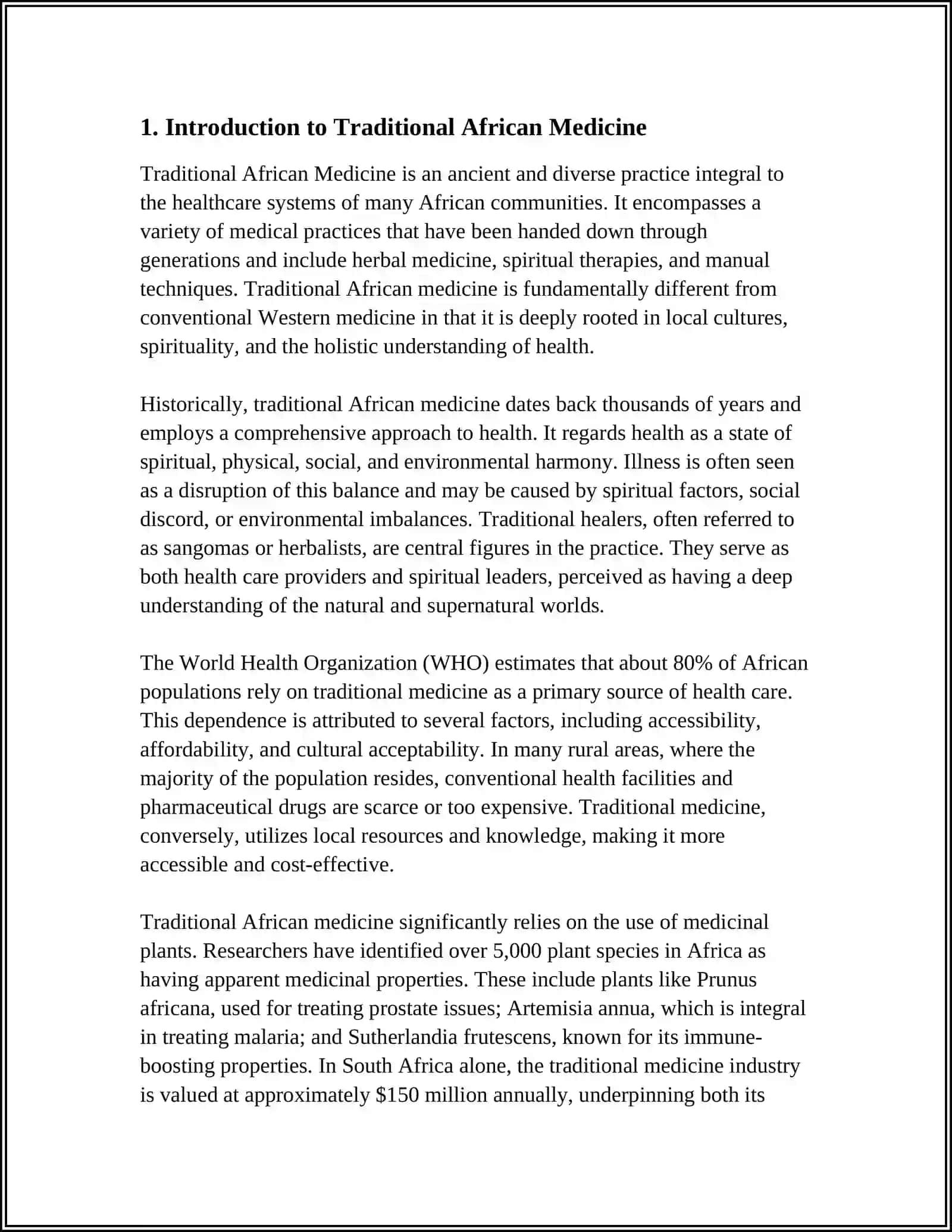 NURSE’S WORK AT THE SURGICAL DEPARTMENT CULTURE PROJECT. TRADITIONAL AFRICAN MEDICINE 3