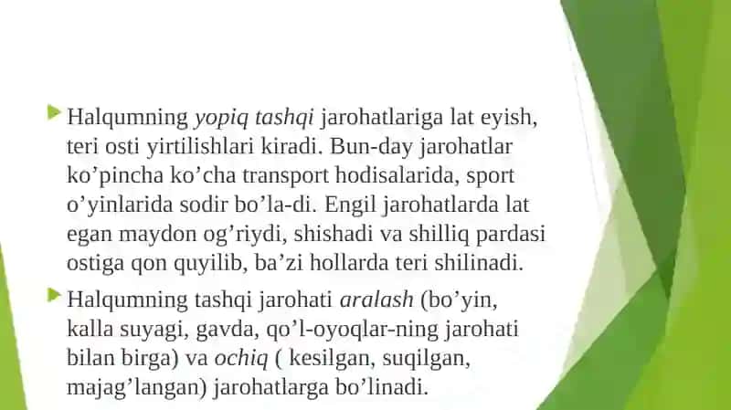 Halqum jarohatlari kuyishi 3