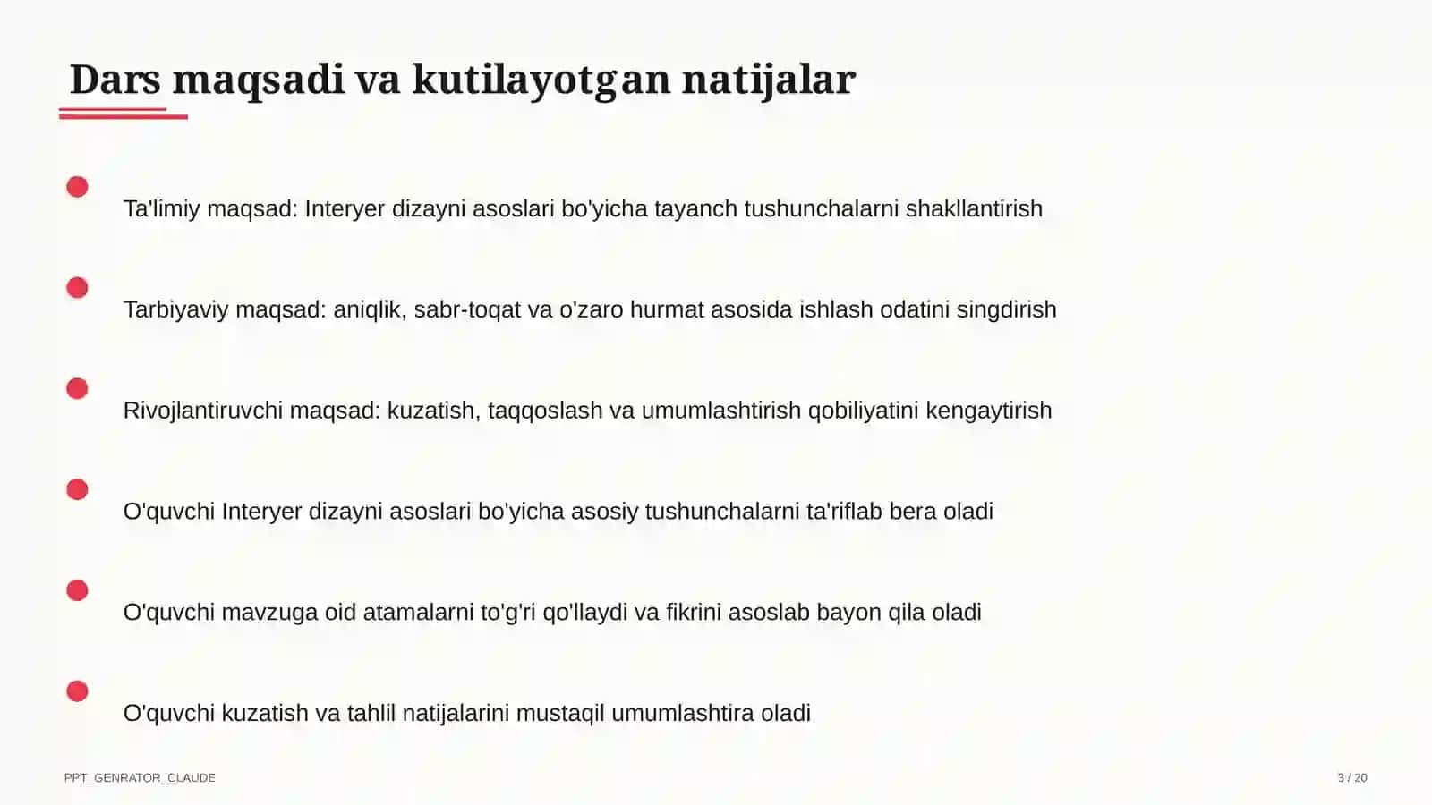 Interyer dizayni asoslari (8-sinf) 3