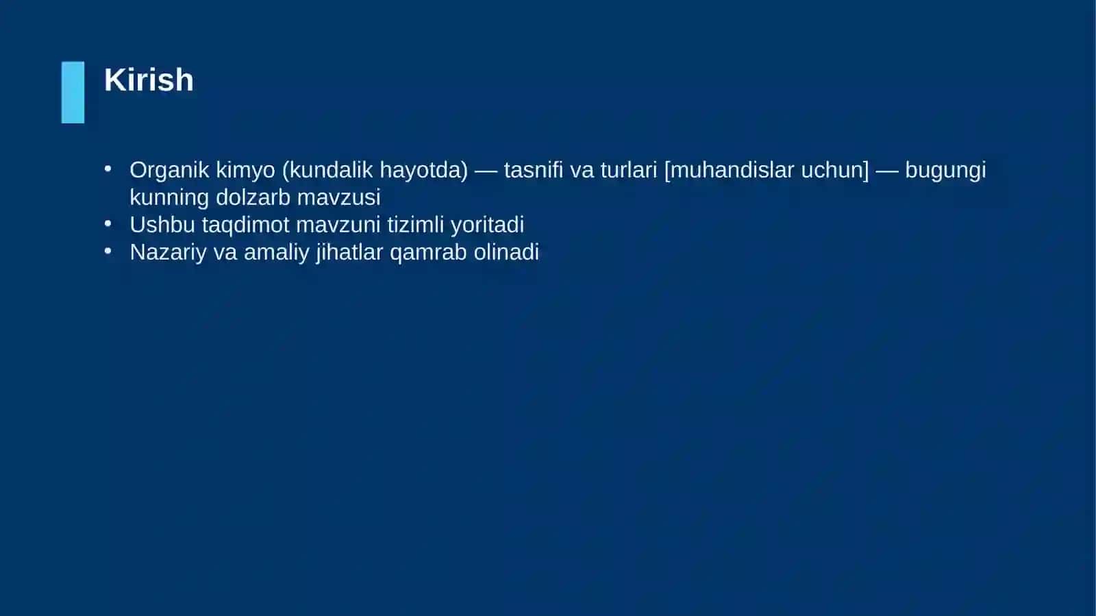 Organik kimyo (kundalik hayotda) — tasnifi va turlari [muhandislar uchun] 3