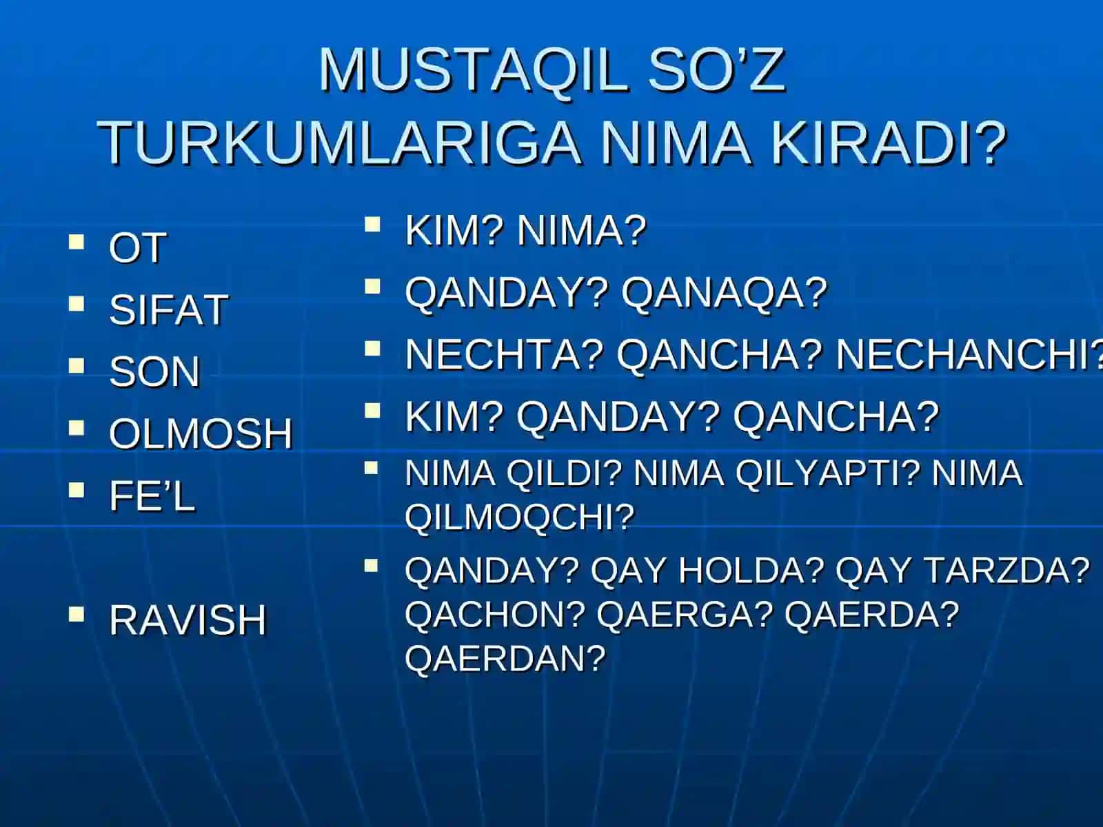 SO’Z TURKUMLARI 3
