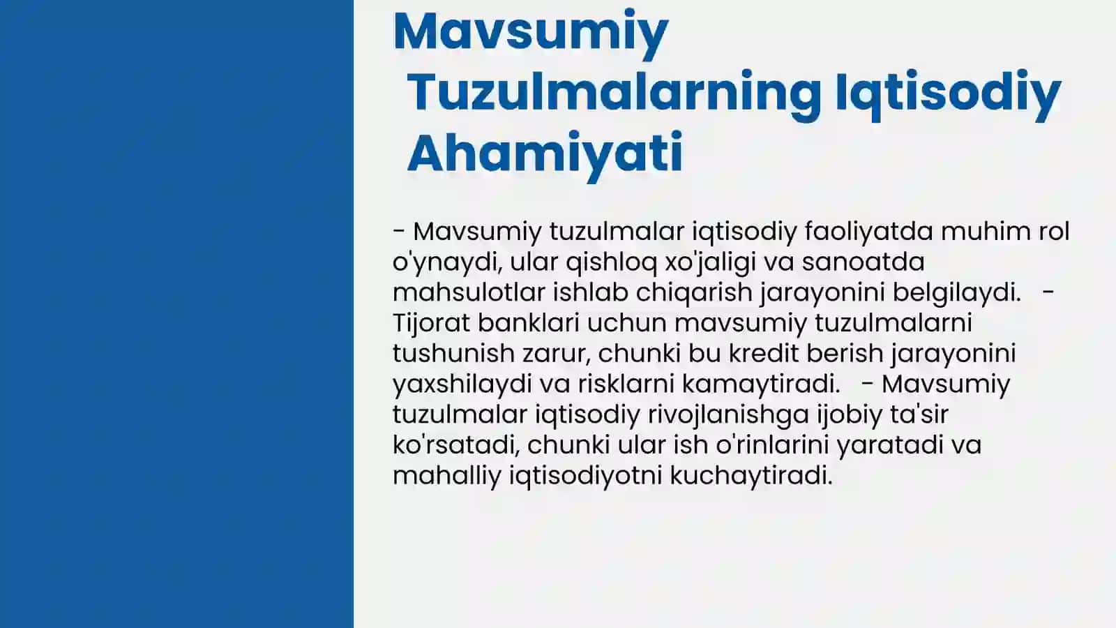 Tijorat banklari tomonidan mavsumiy tuzulmalarini kreditlash amaliyoti 3