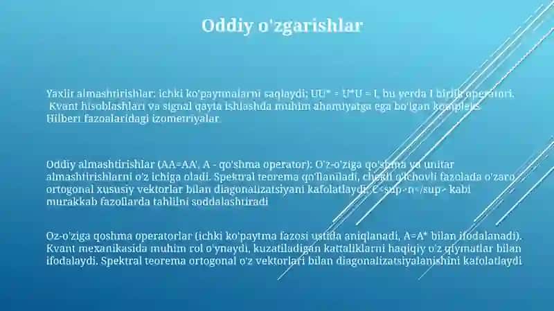 Oddiy transformatsiyalar 3