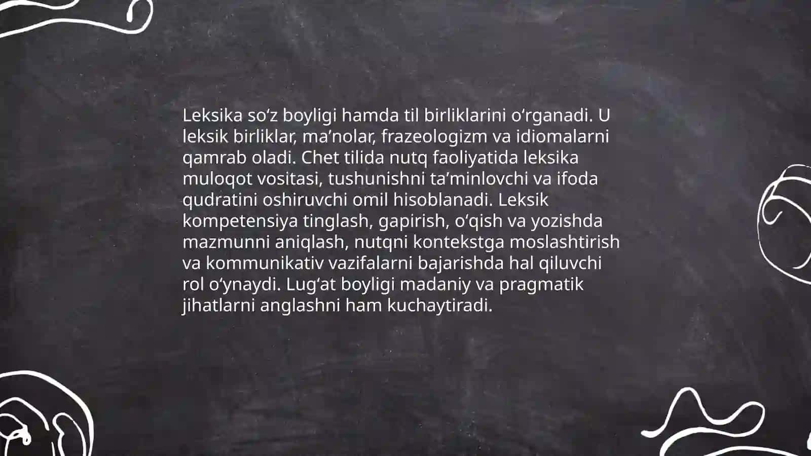 Chet tilida nutq faoliyati turlarini oʻrgatish (leksika tushunchasi) 3