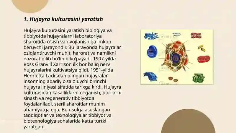 Õsimliklar hujayra muhandisligi 3