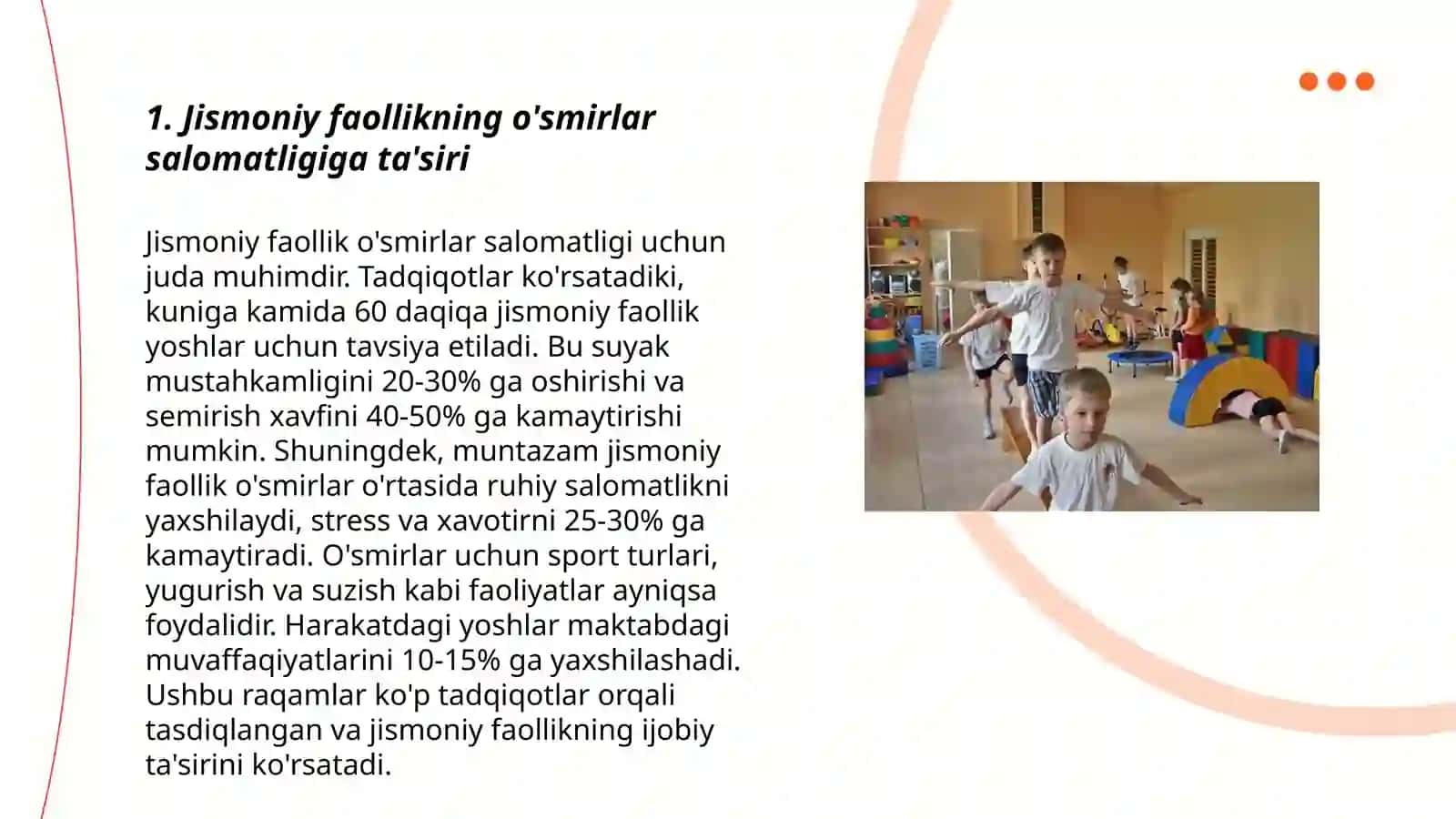 Jismoniy faollikning bola tanasining rivojlanishiga ta'siri 3