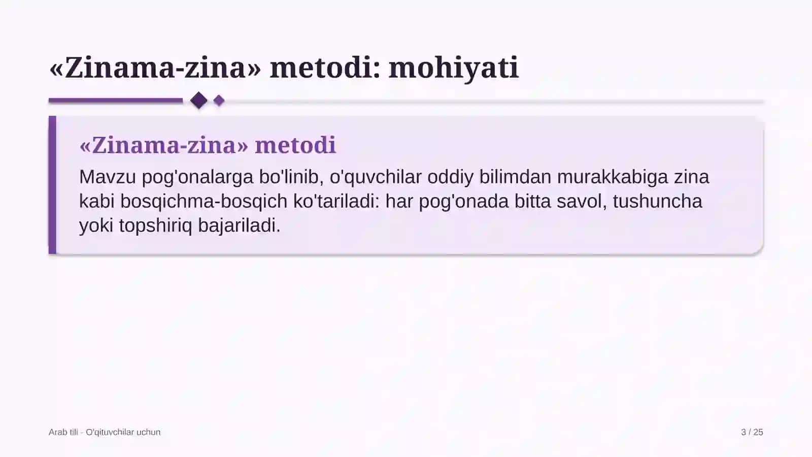 arab tili darslarida zinama zina metodidan foydalanish 1302 3