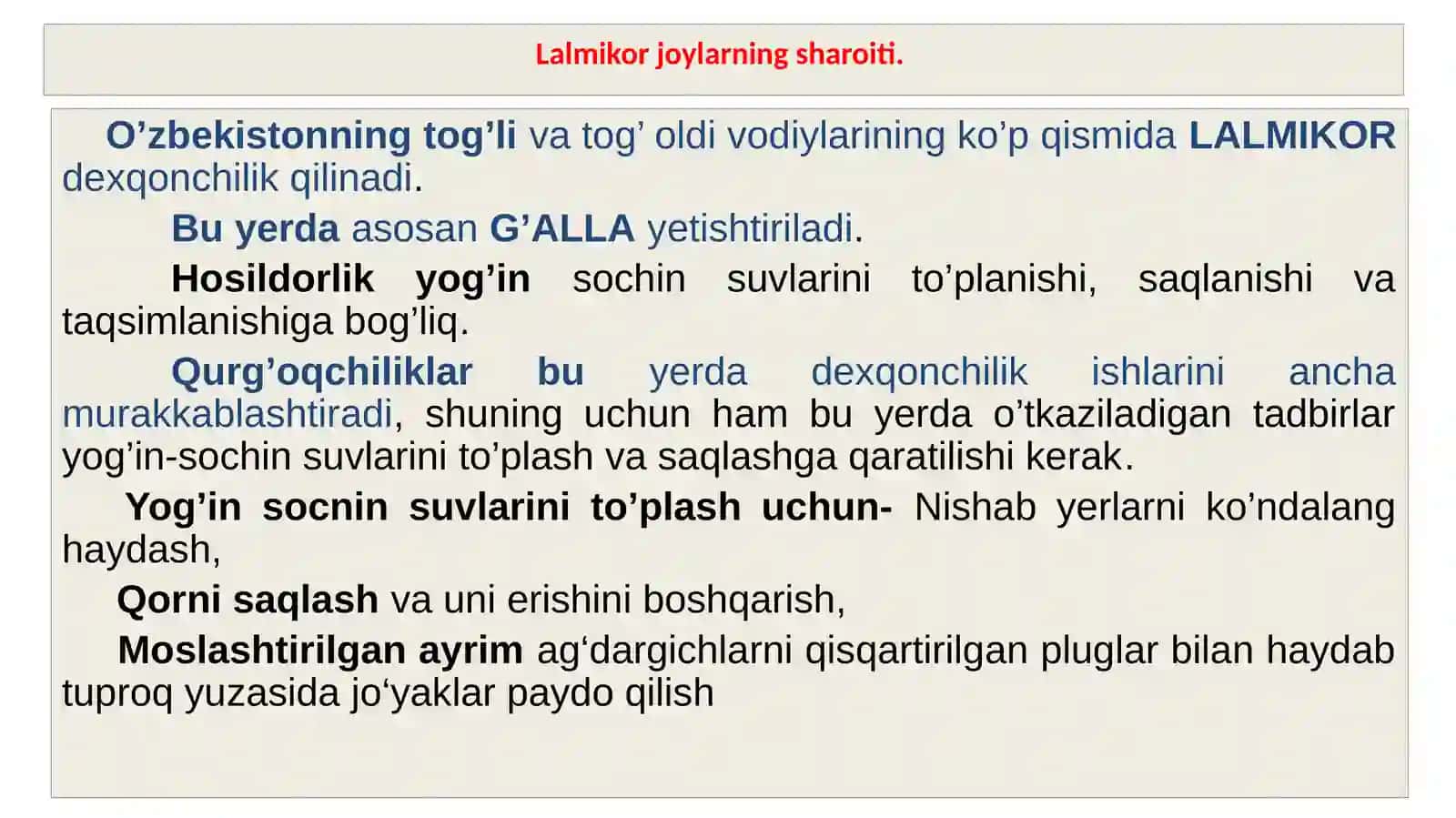 SHUDGORLARDA SHUDGOR. YERNI ISHLASHDA RESURS TEJAMKOR TEHNOLOGIYALAR 3