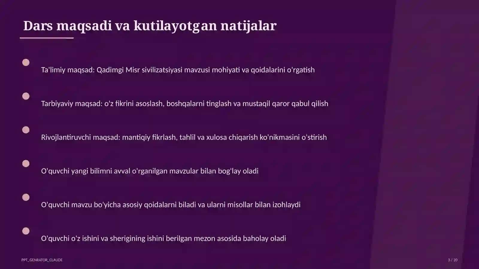 Qadimgi Misr sivilizatsiyasi (6-sinf) 3