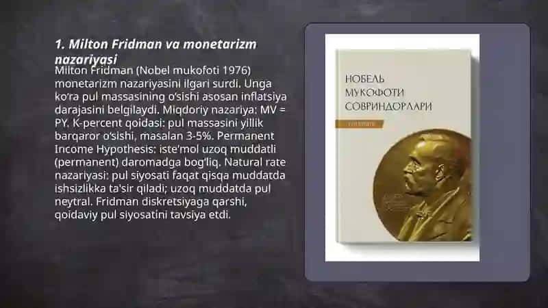 Milton Fridman va monetarizm nazariyasi 3