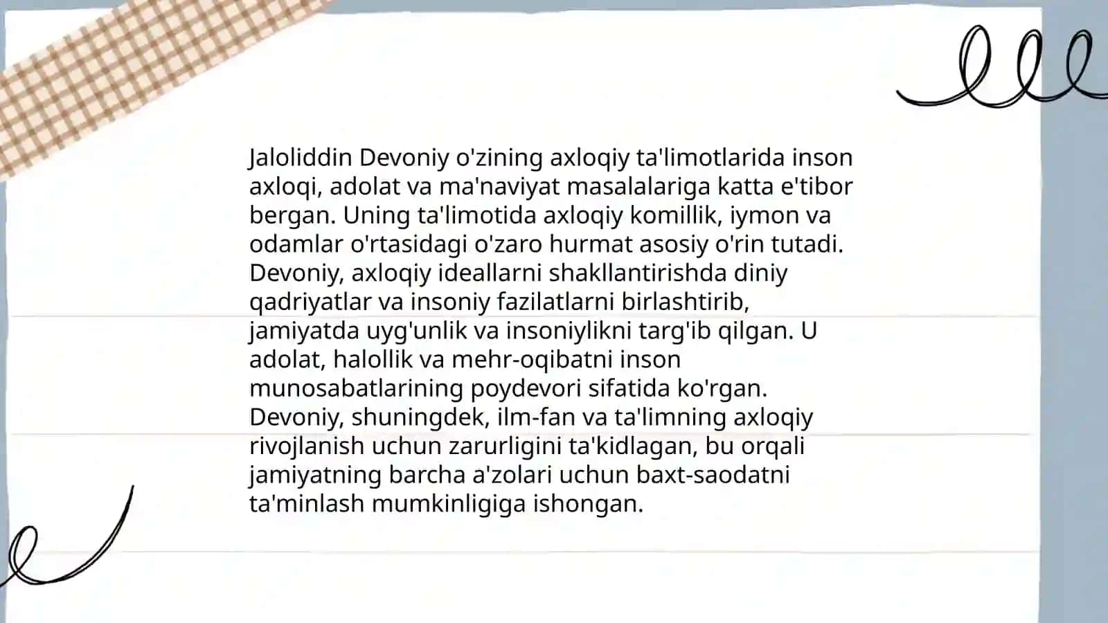 Jaloliddin Devoniyning axloqiy ta'limoti rivojiga qòshgan xissalari 3