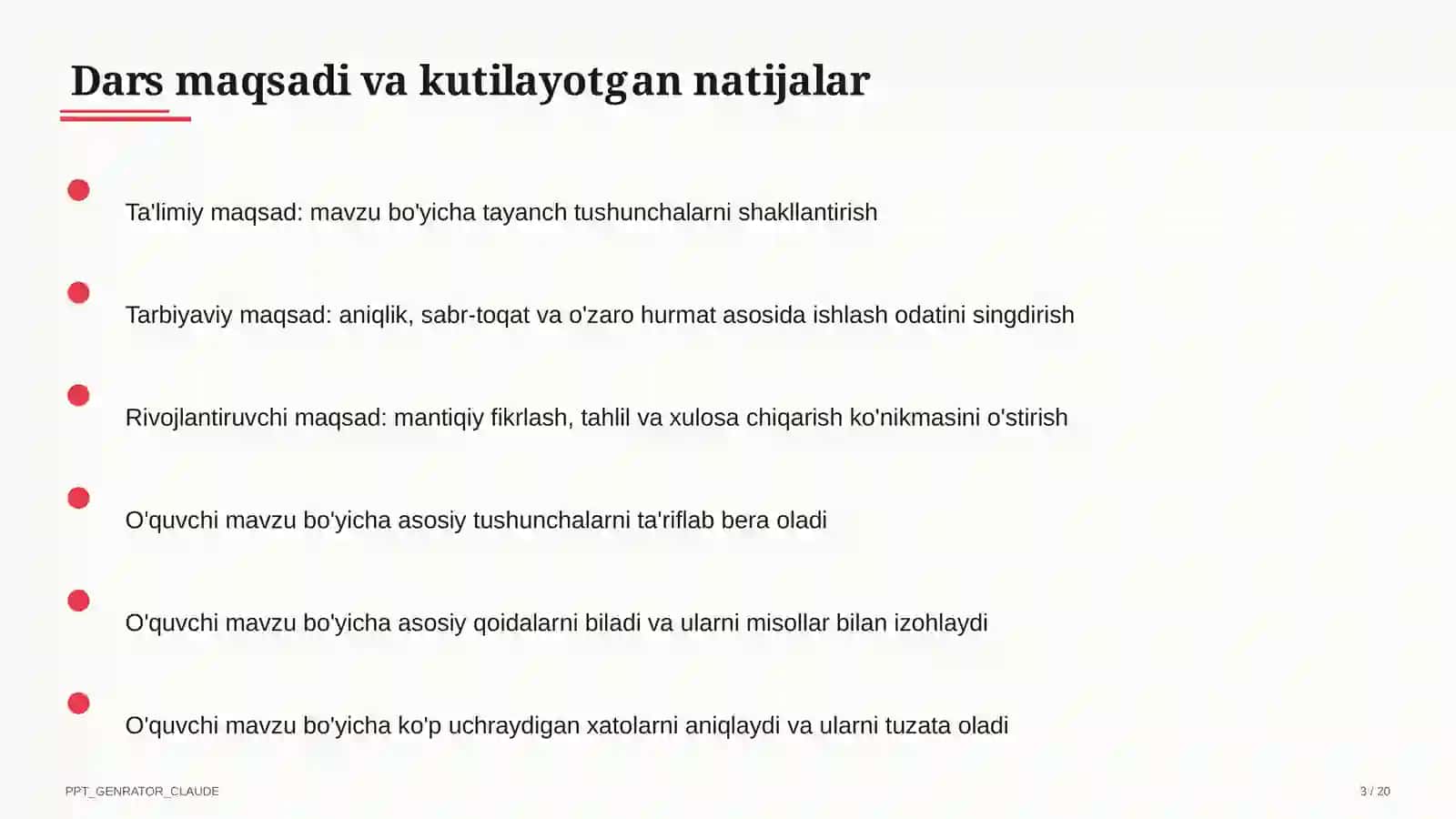 Yangi Milliy o'quv dasturi: asosiy o'zgarishlar 3
