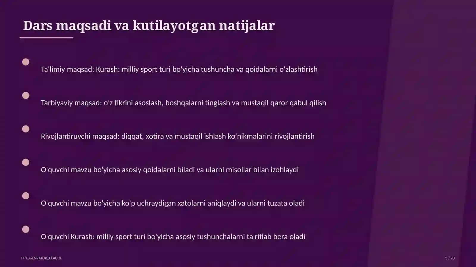 Kurash: milliy sport turi (7-sinf) 3
