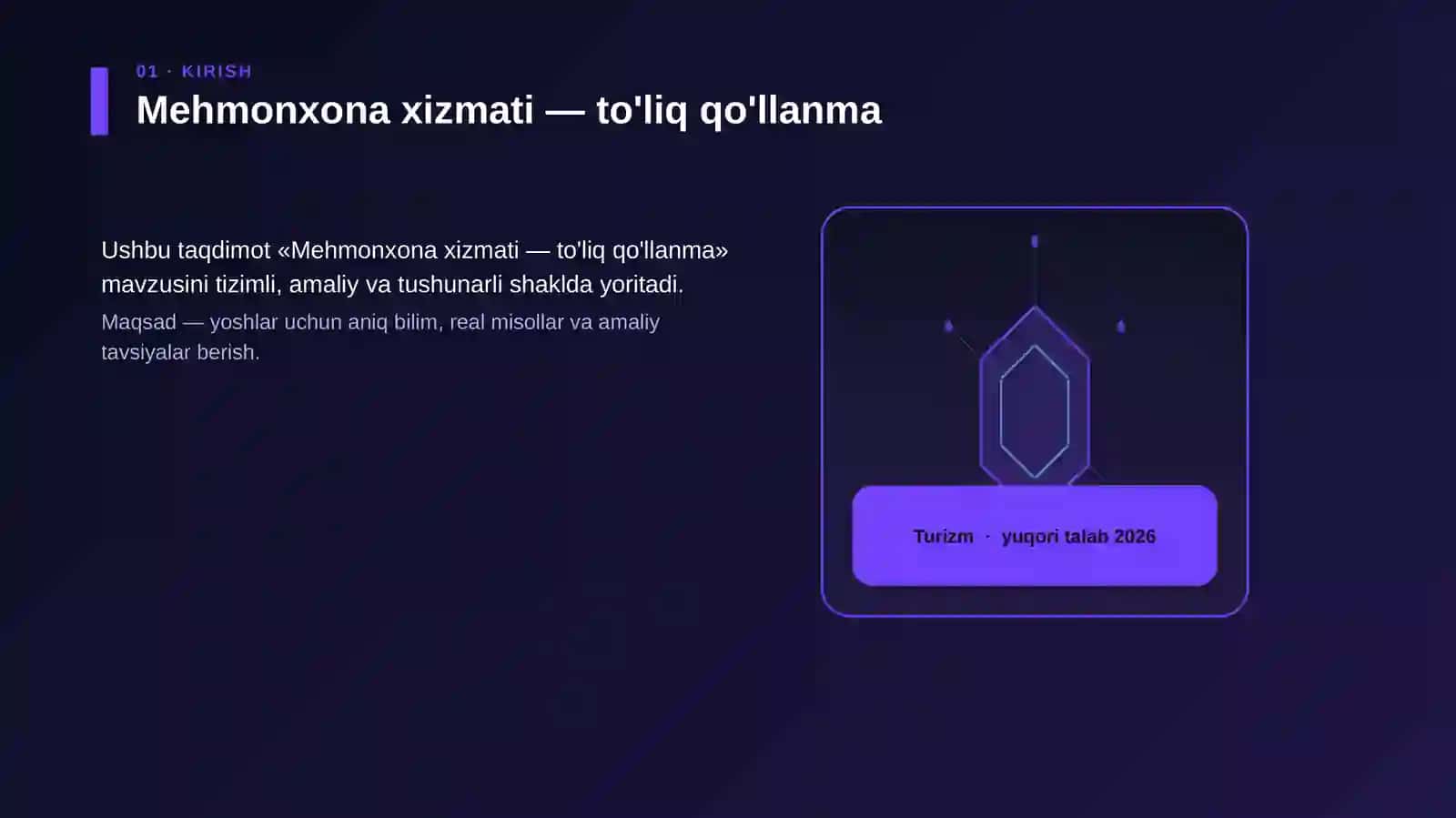 Mehmonxona xizmati — to'liq qo'llanma 3
