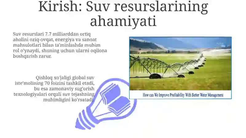Suvni Tejash Usullari va Texnologiyalari 3