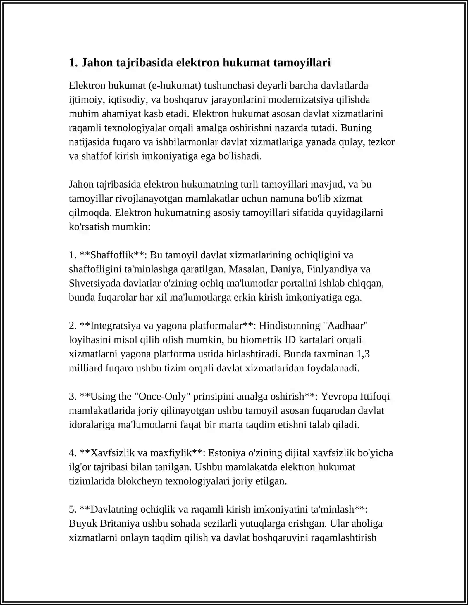 ELEKTRON HUKUMATNI JORIY ETISHNING JAHON TAJRIBASI 3