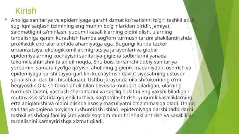 Aholiga sanitariya va epidemiyaga qarshi xizmat ko‘rsatishni to‘g‘ri tashkil etish 3
