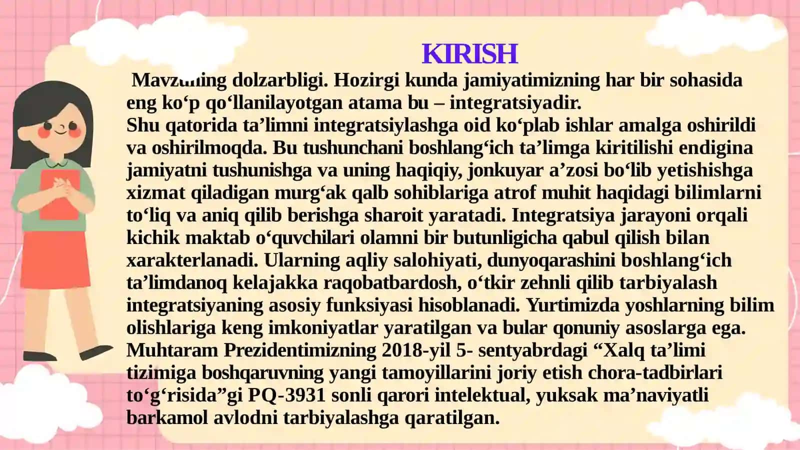 BOB.BOSHLANG‘ICHSINFLARDA INTEGRATSIYALASH GANDARSLARINI TASHKILETISHNING PEDAGOGIK SHARTLARI 3
