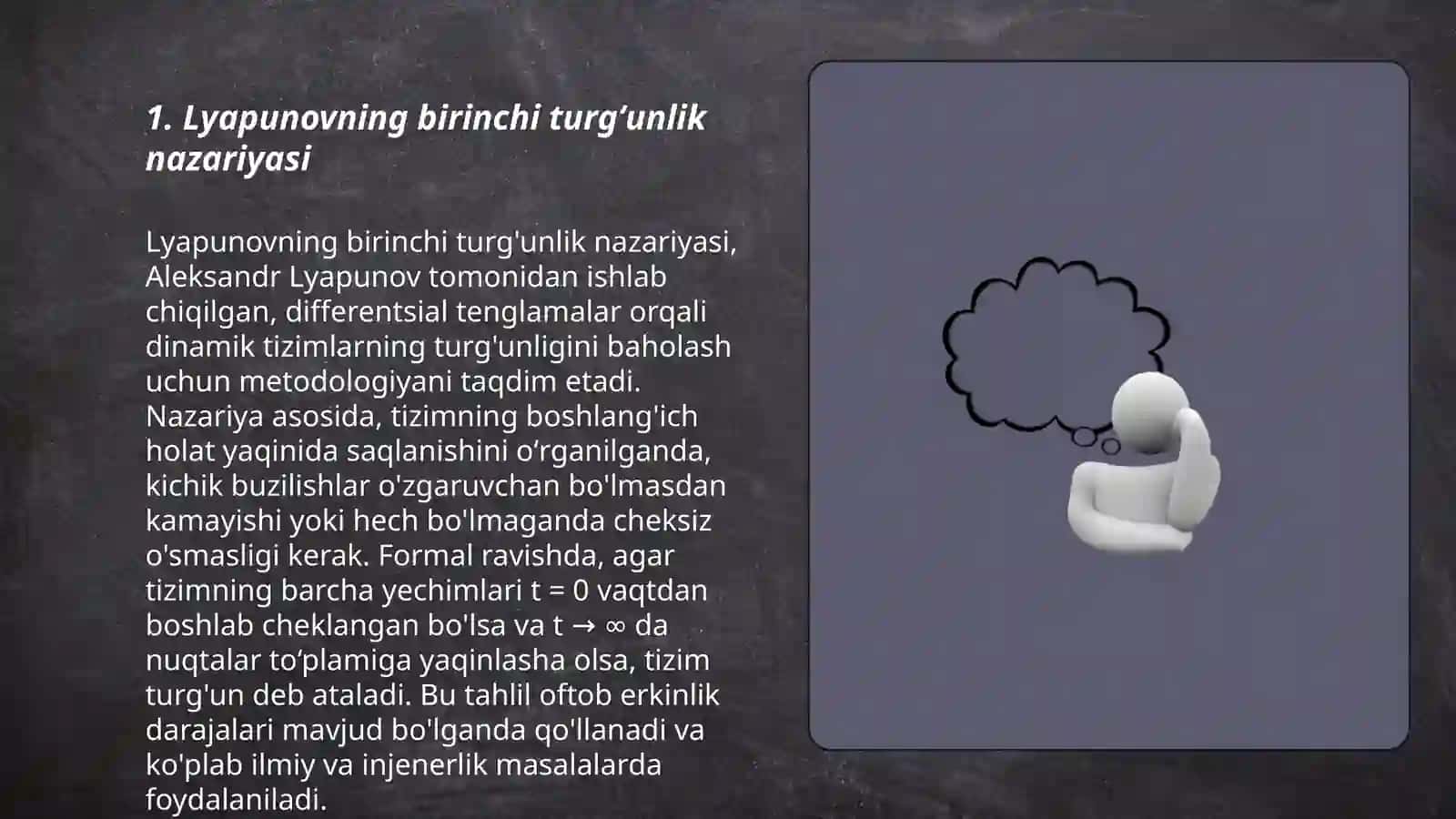 Lyapunov maʼnosida turgʻunlik 3