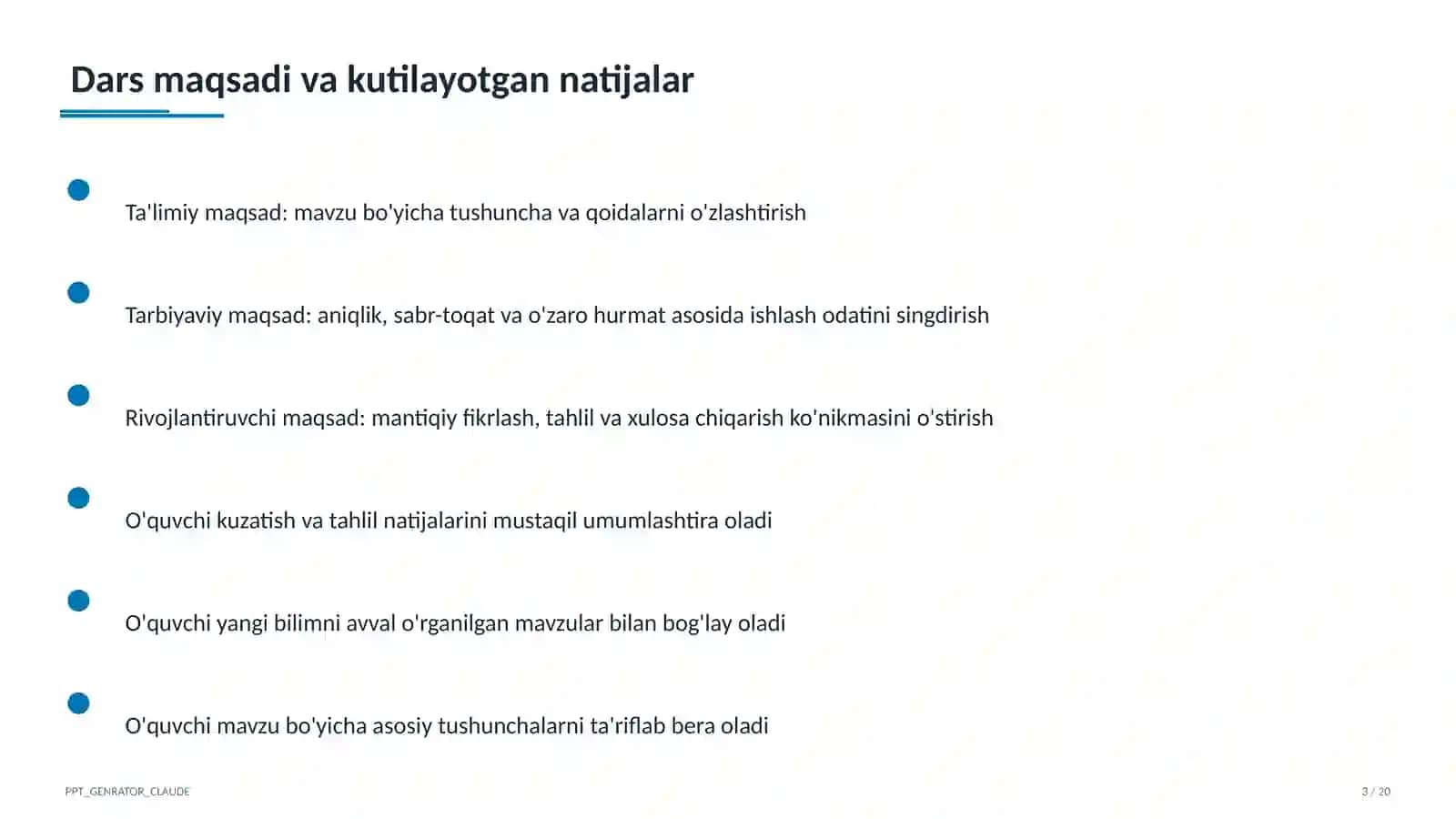 Algebra va geometriyani yagona "Matematika" fani sifatida o'qitish: yangi yondashuv 3