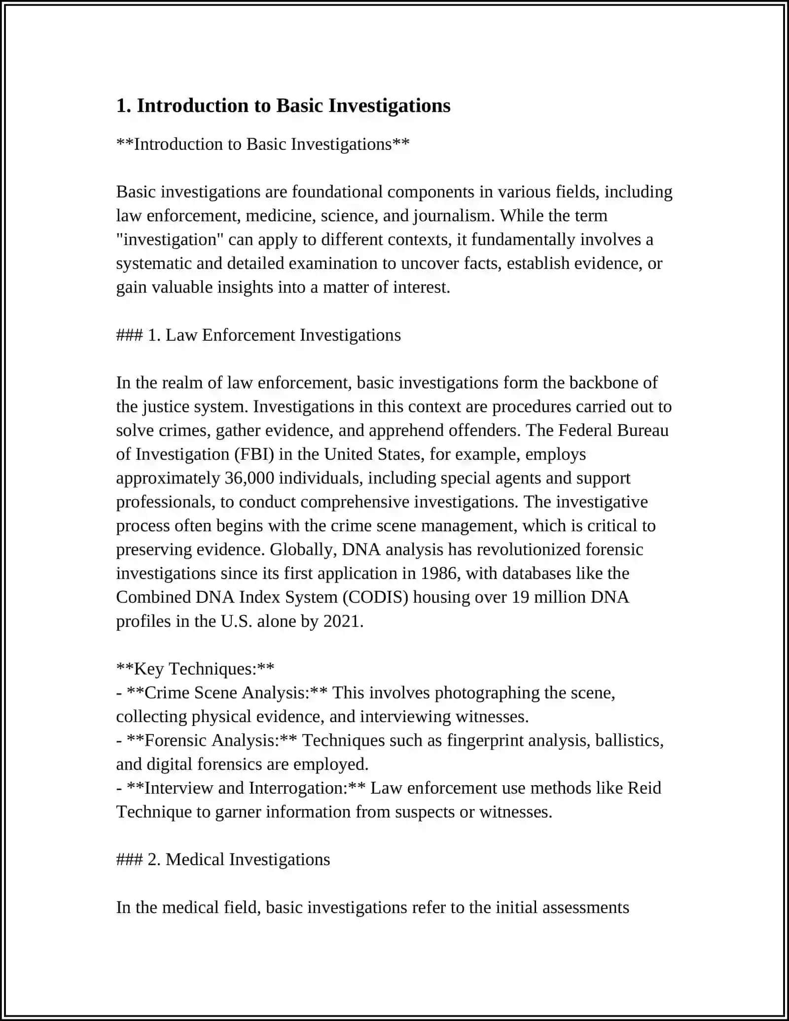 BASIC INVESTIGATIONS 3