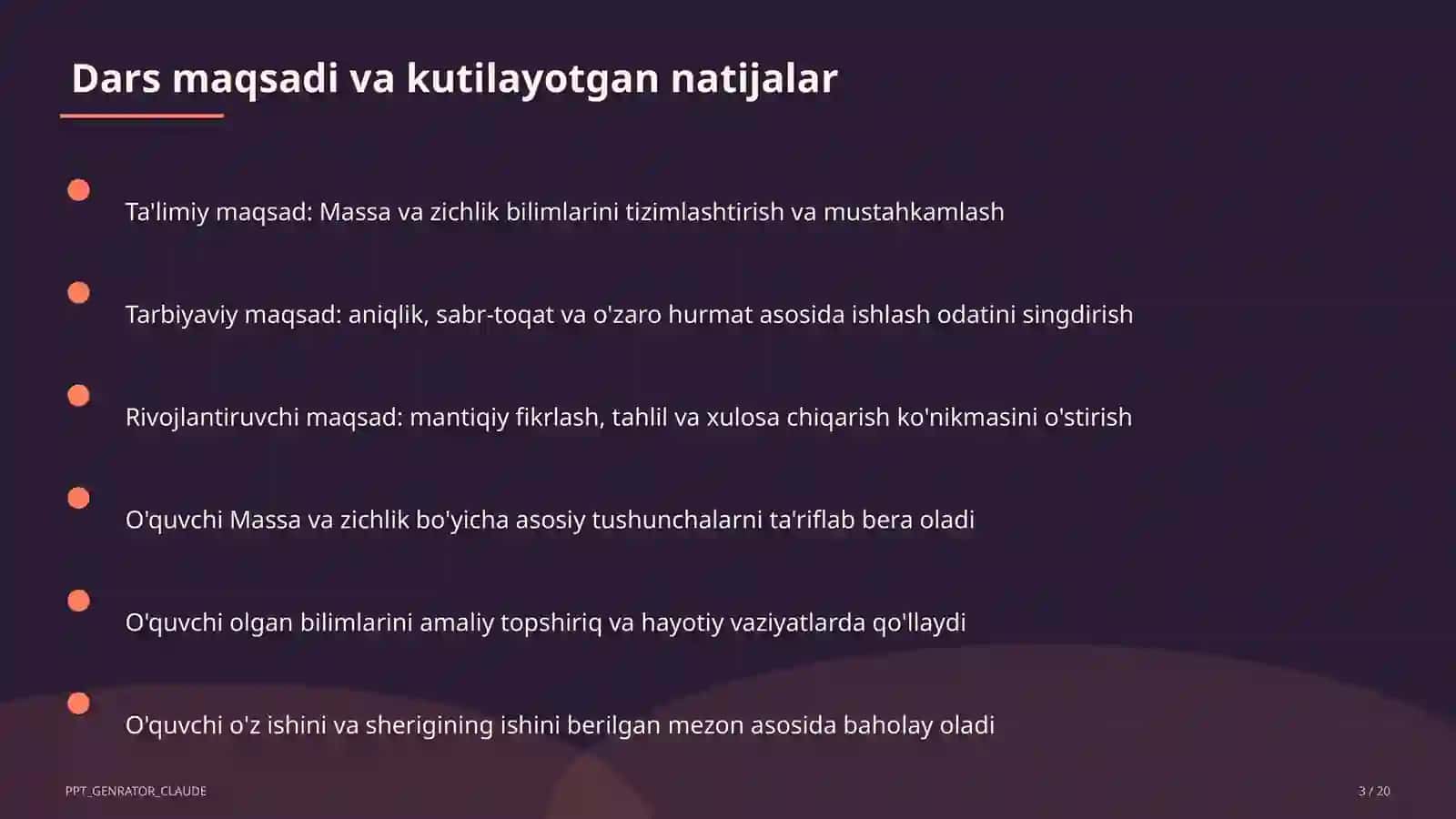 Massa va zichlik (6-sinf) 3