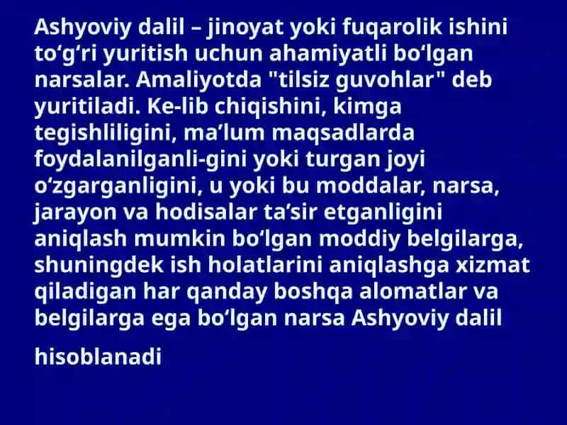 СУД ТИББИЁТИДА БИОЛОГИК ДАЛИЛИЙ АШЁЛАРНИТЕКШИРИШНИНГ АСОСЛАРИ 3