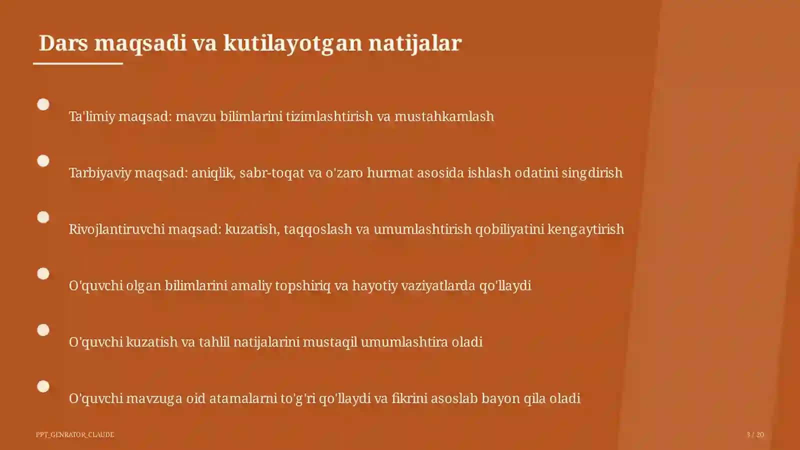 Saf mashqlari va tartib qoidalari (1-sinf) 3
